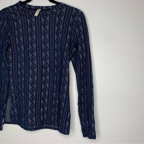 Free People Movement blissed out blue ribbed long sleeve top - Picture 2 of 12
